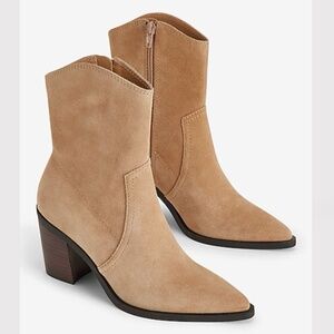 Express Tan Suede Ankle Boots